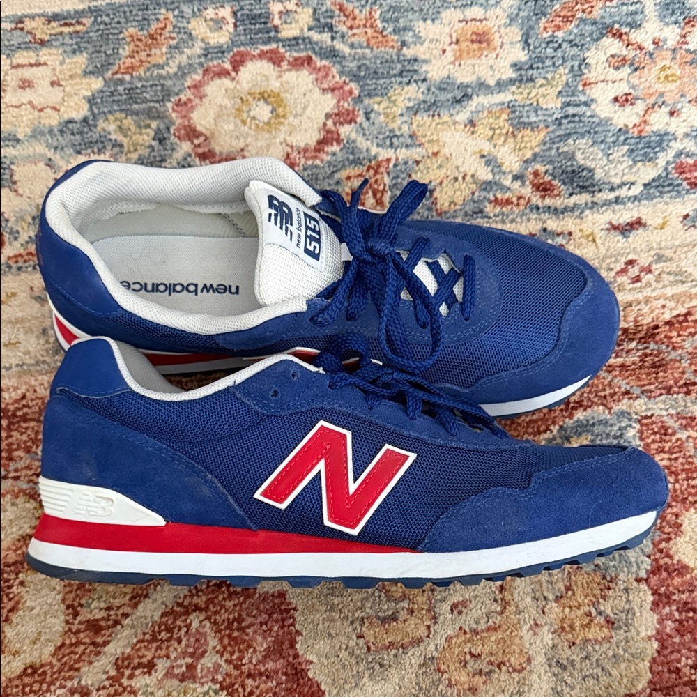 New Balance Men's Sneakers in Blue and Red 515
